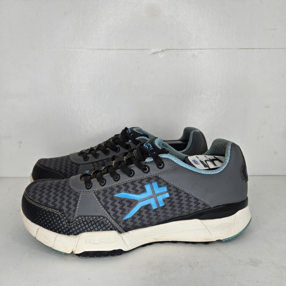 Kuru Quantum Athletic Shoes Women's 8 Medium Grey Blue Walking Pain Relief Arch - Picture 3 of 8